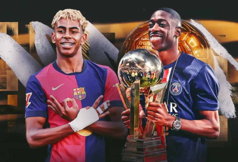 Lamine Yamal và Ousmane Dembele là 2 cái tên đứng đầu trong danh sách đề cử Quả bóng vàng 2025